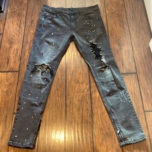 Denim jeans, Urban Wear KDNK brand black color size 36